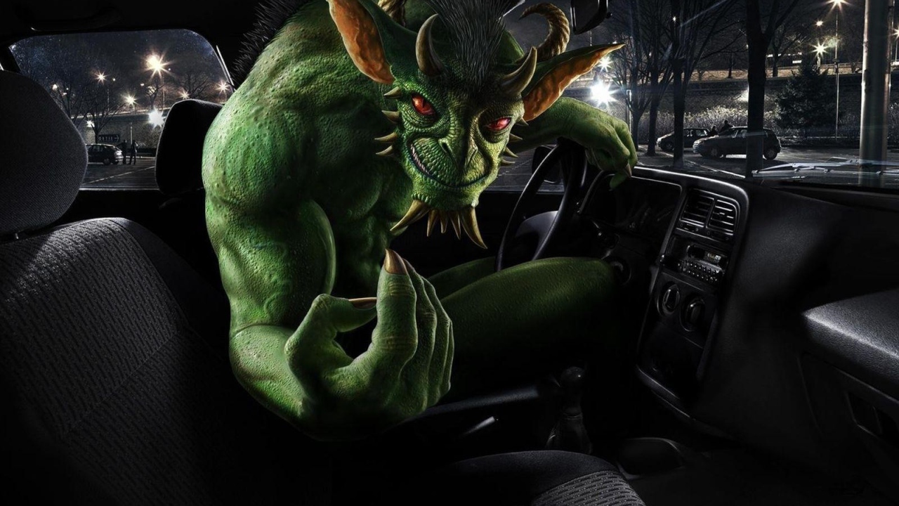 Монстр в автомобиле