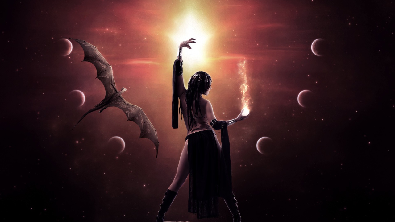 Дракон и девушка