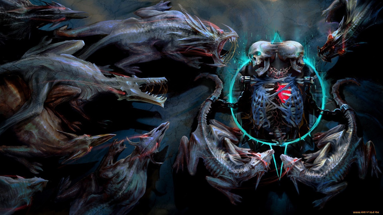 Скелет и монстры