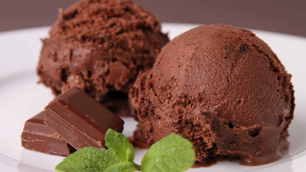 Шоколадное мороженое с мятой