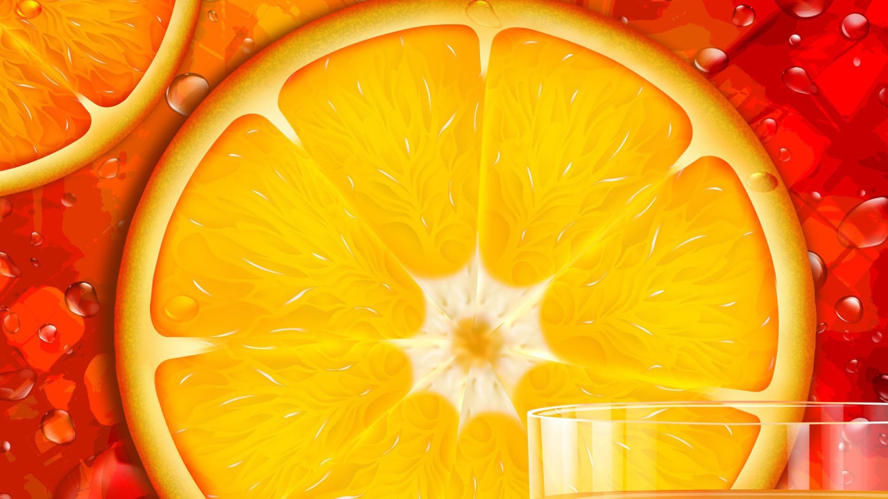 Апельсин в разрезе