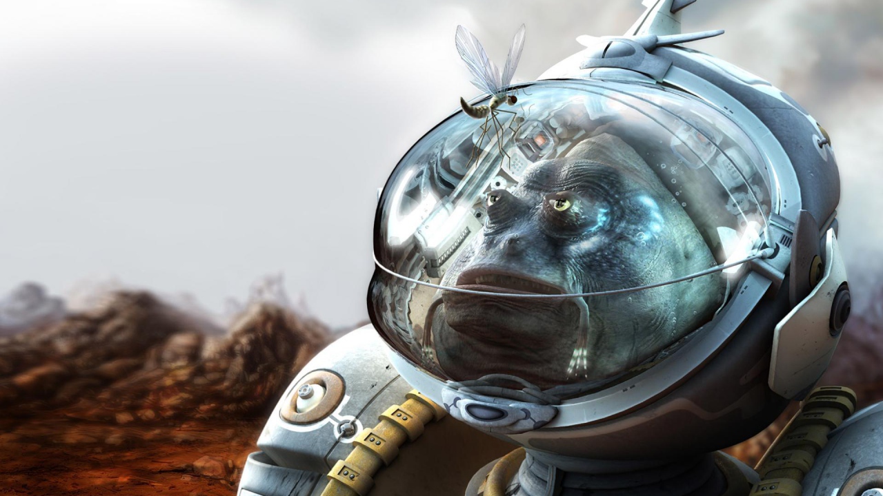 Стрекоза на скафандре