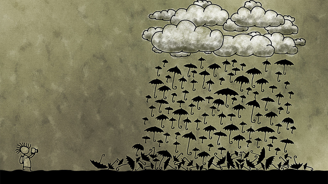 Дождь из зонтов