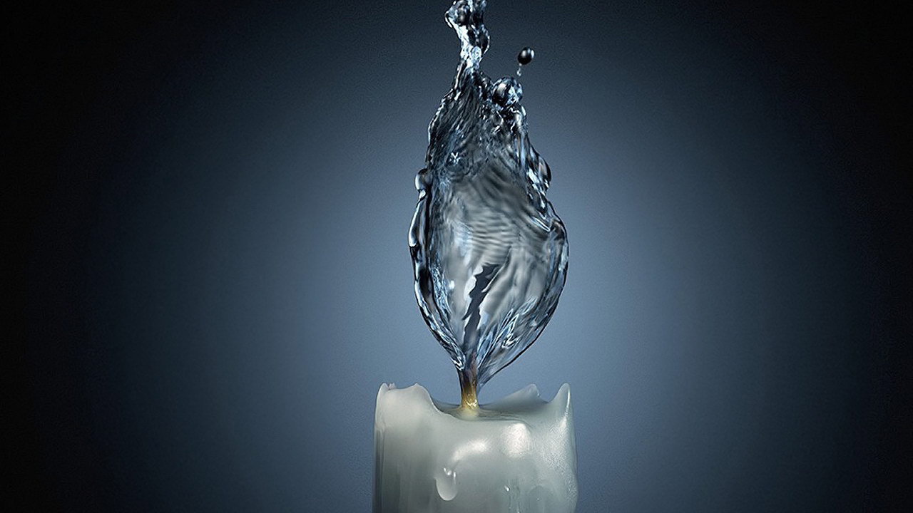 Водяное пламя свечи