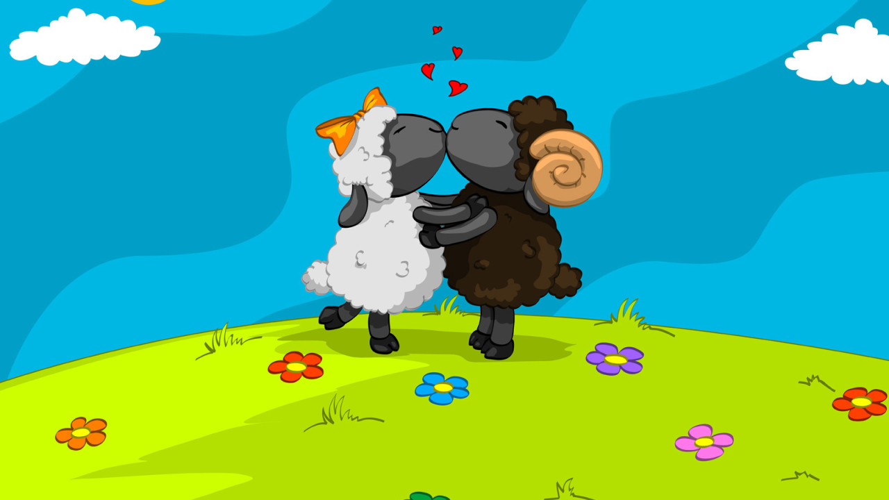 Бараны целуются