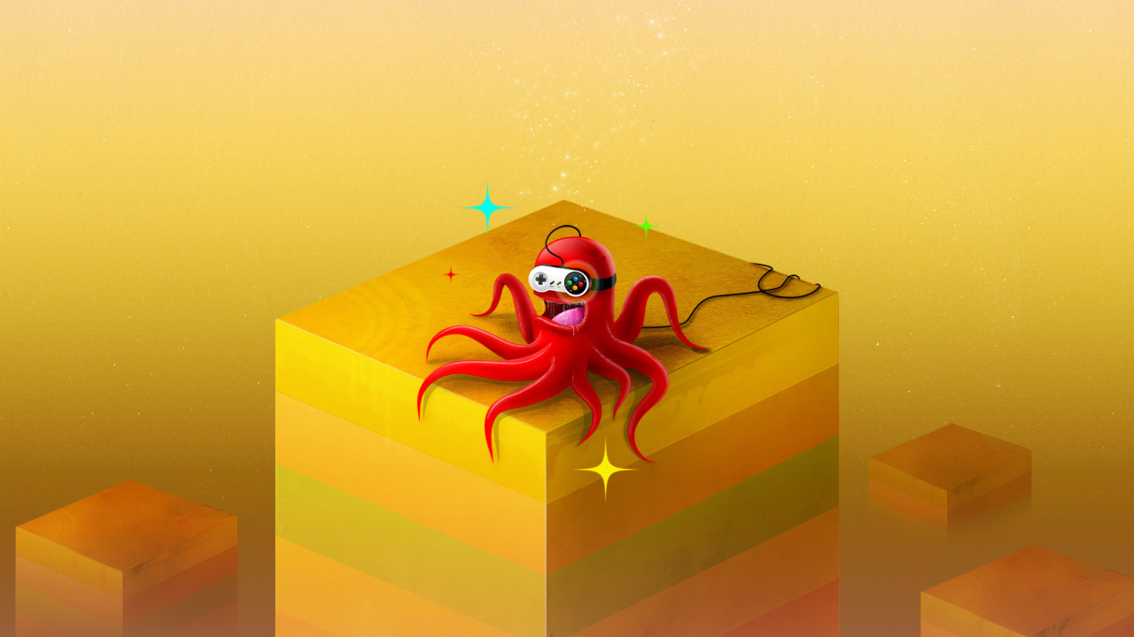 Осьминог с джойстиком