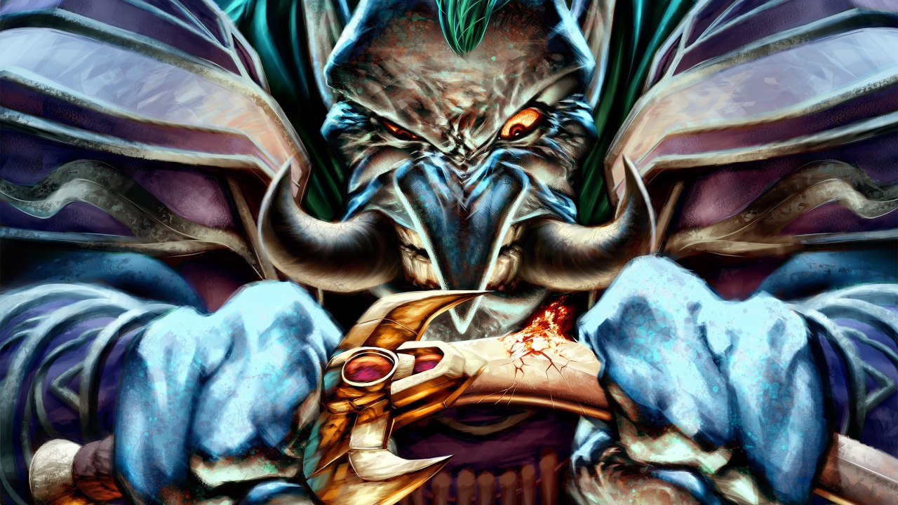 Чудовище ломает меч