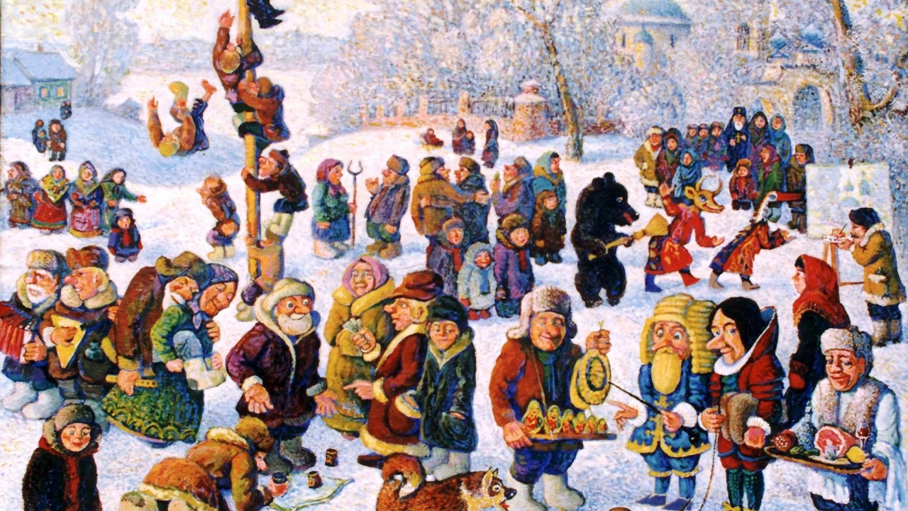 Прощание с зимой на Масленицу
