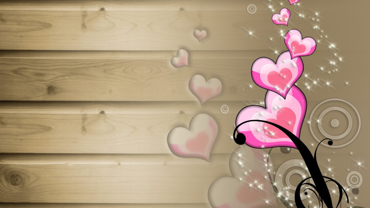 Розовые сердечки