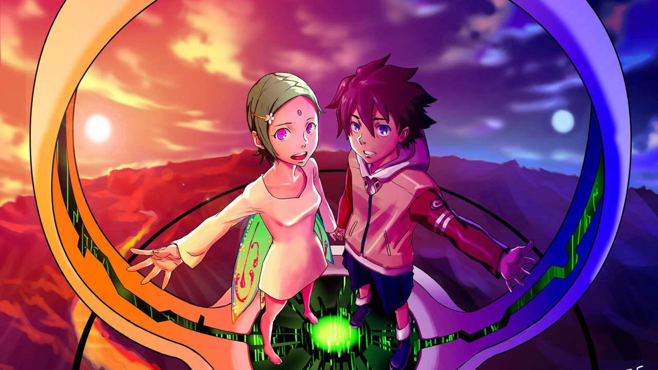 Девочка и мальчик в кольце