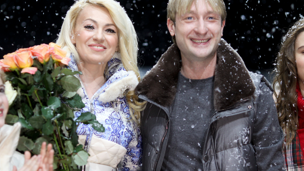 Евгений Плющенко с женой