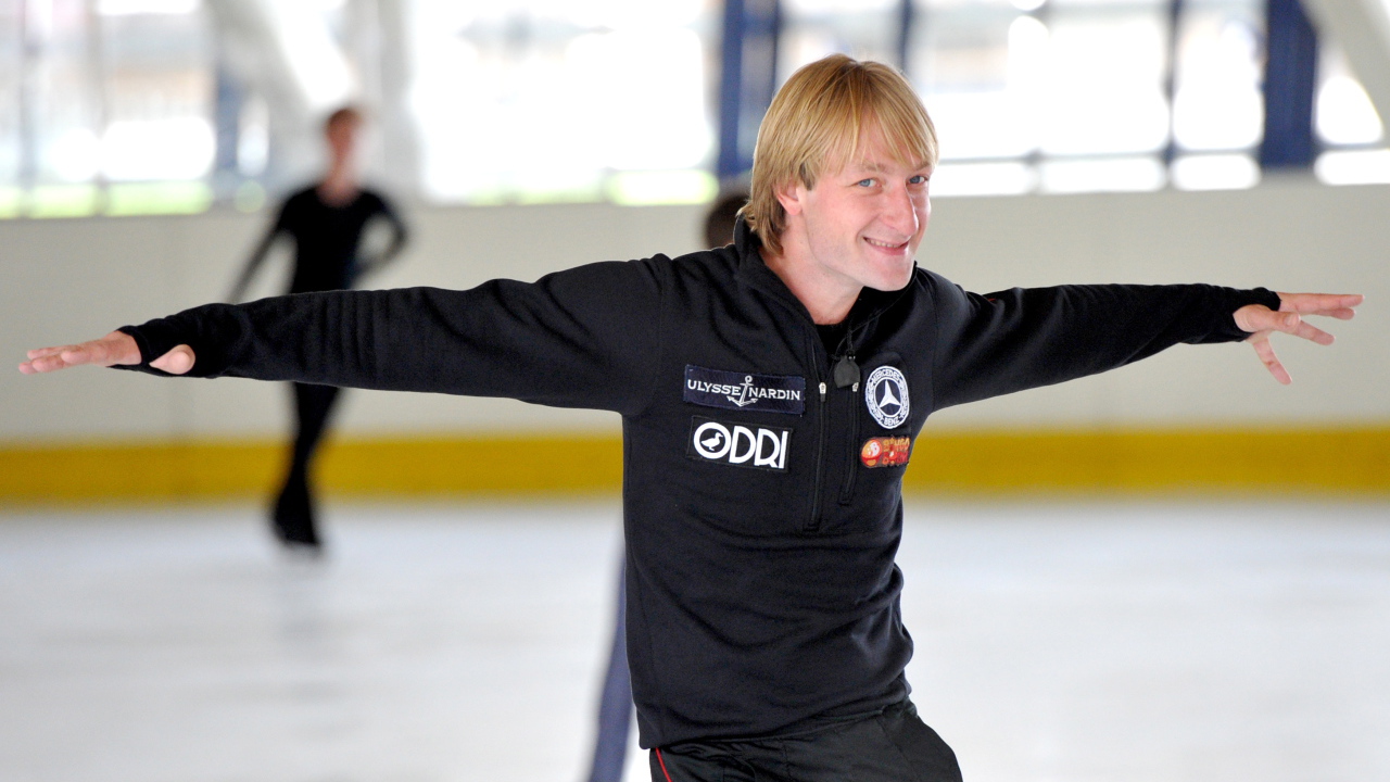 Тренировка фигуриста Евгения Плющенко