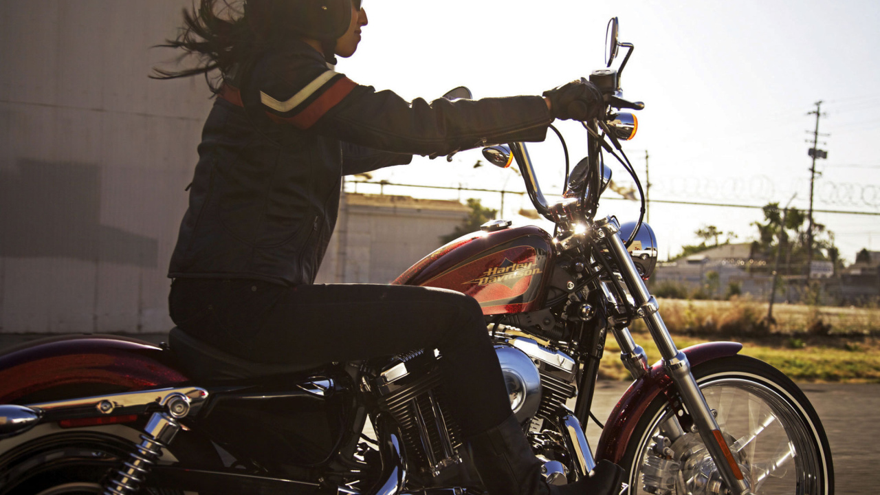 Красивый мотоцикл Harley-Davidson XL 1200V Sportster Seventy-Two