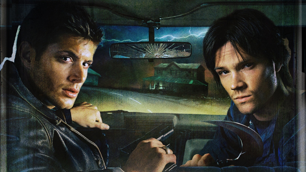 Brothers from the series Supernatural driving