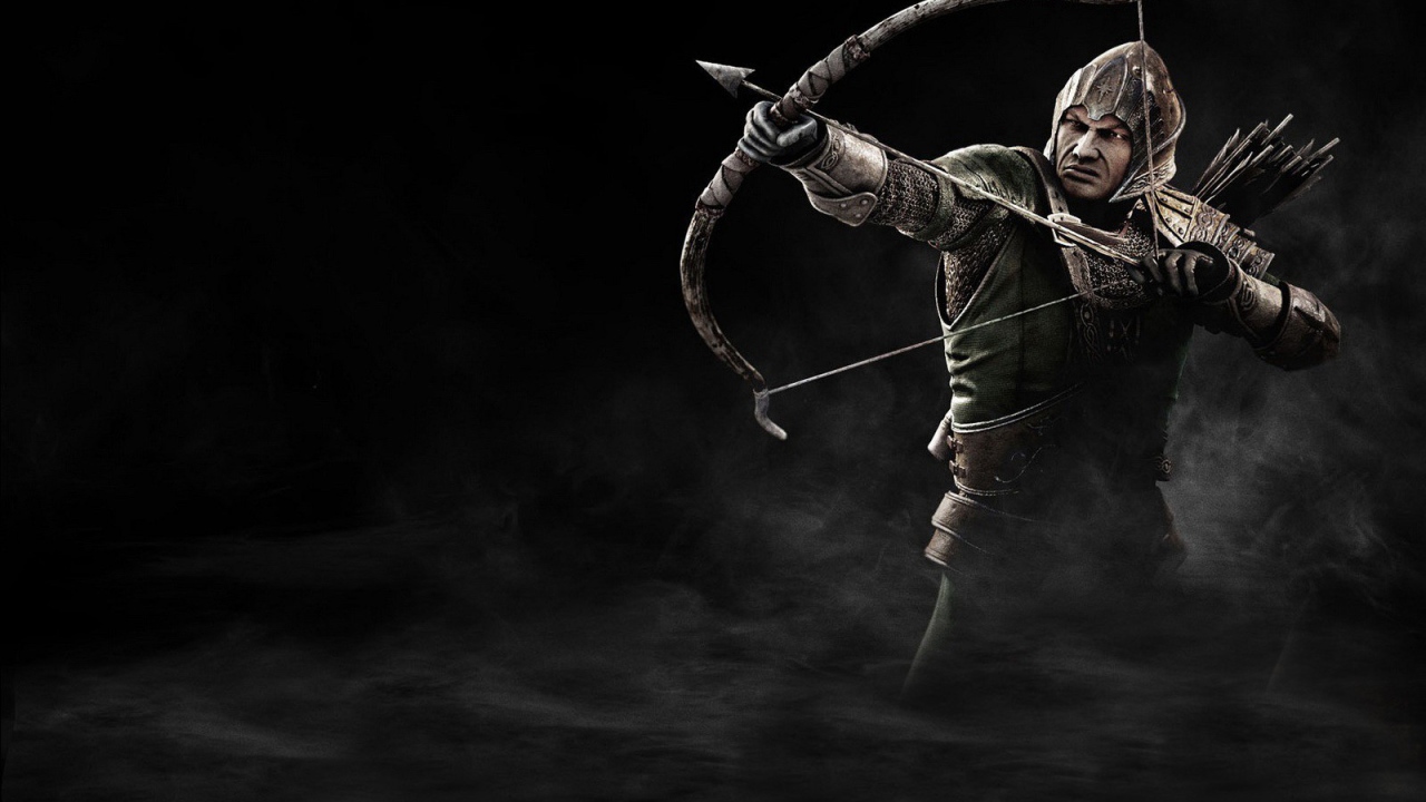 Воин стреляет из лука