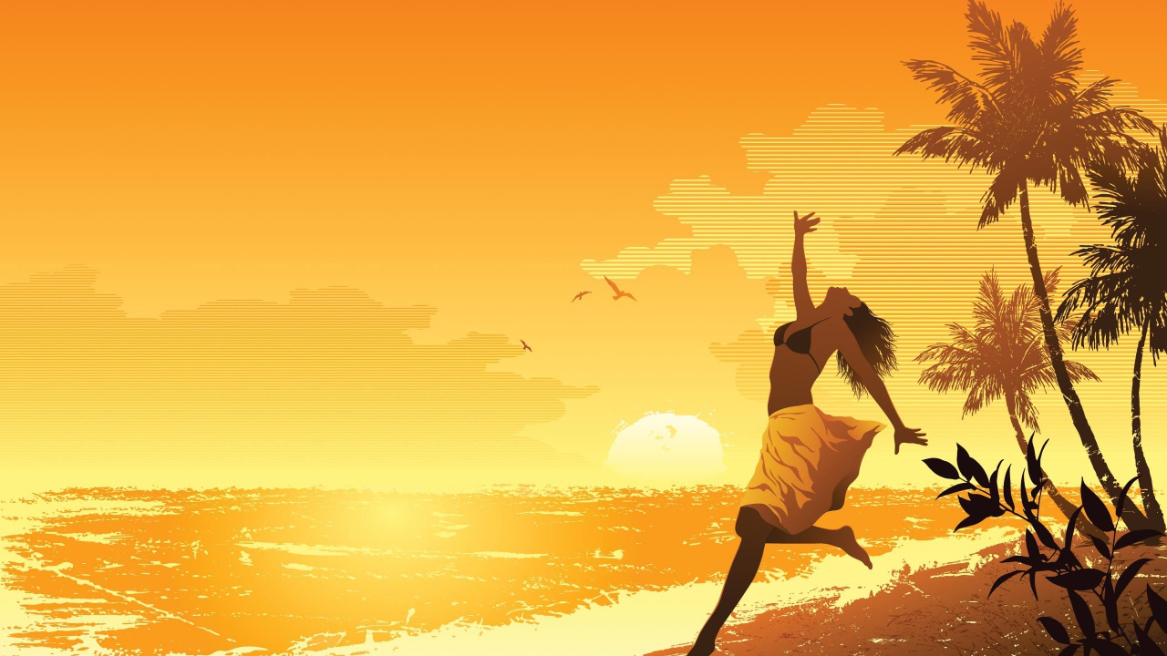 Зажигательный танец на пляже