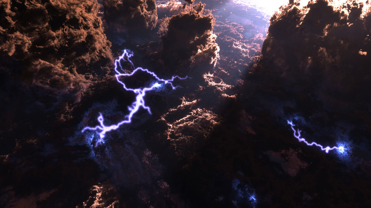 Вид на грозу сверху