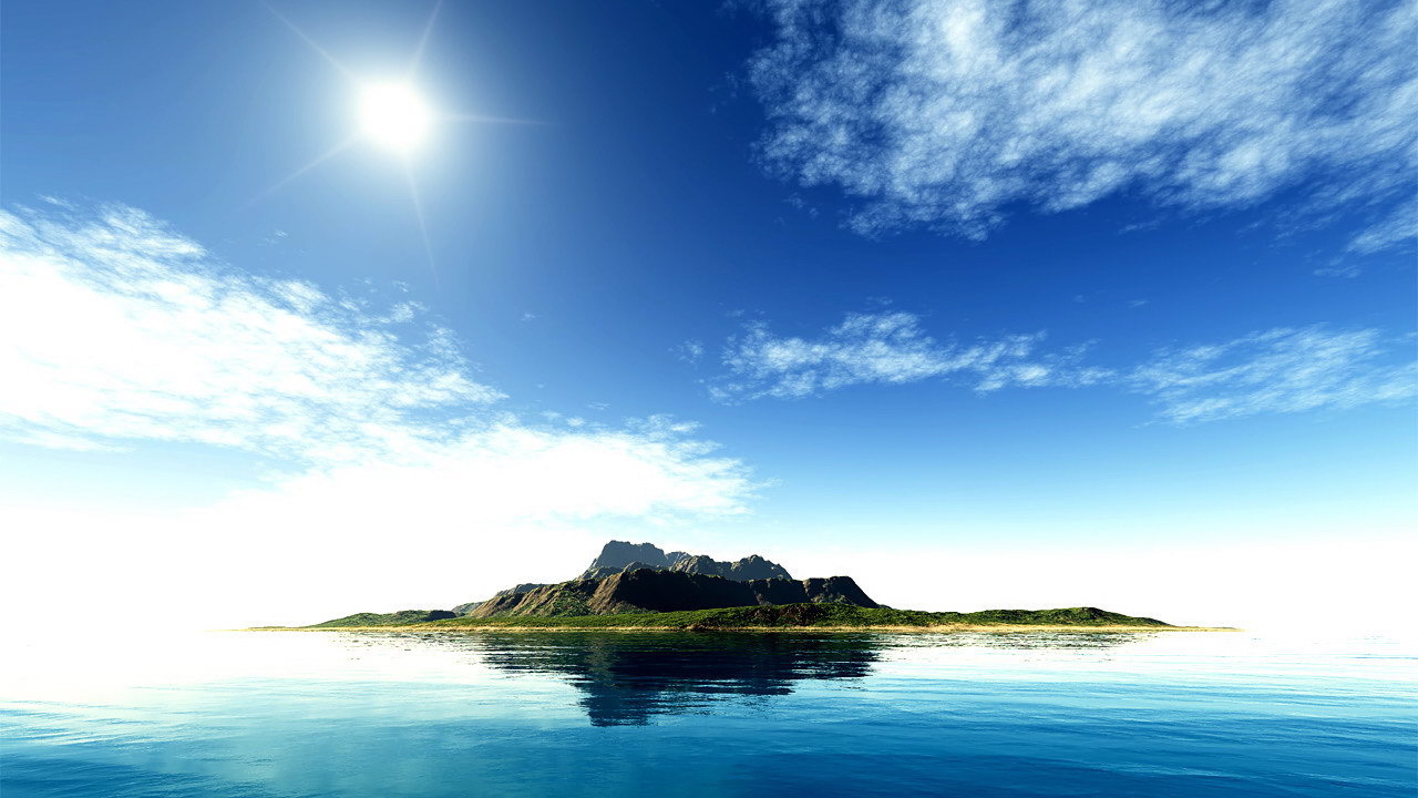 Необитаемый остров в океане