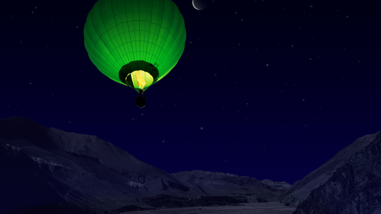 Ночной полет на воздушном шаре
