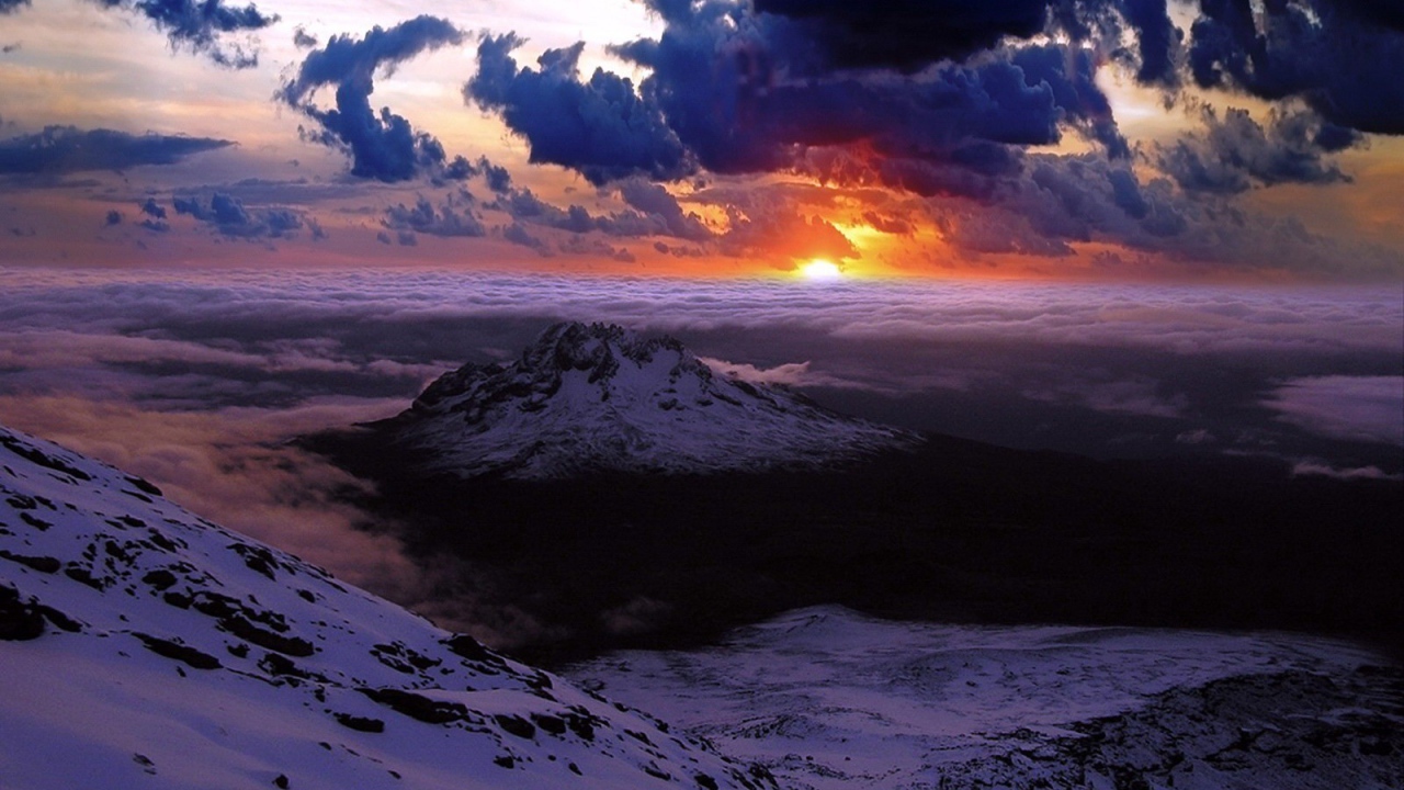 Закат на горной высоте