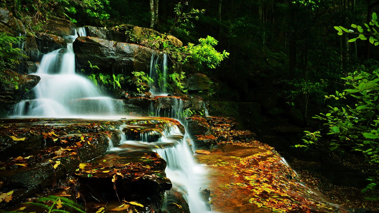 Ручей с водопадом