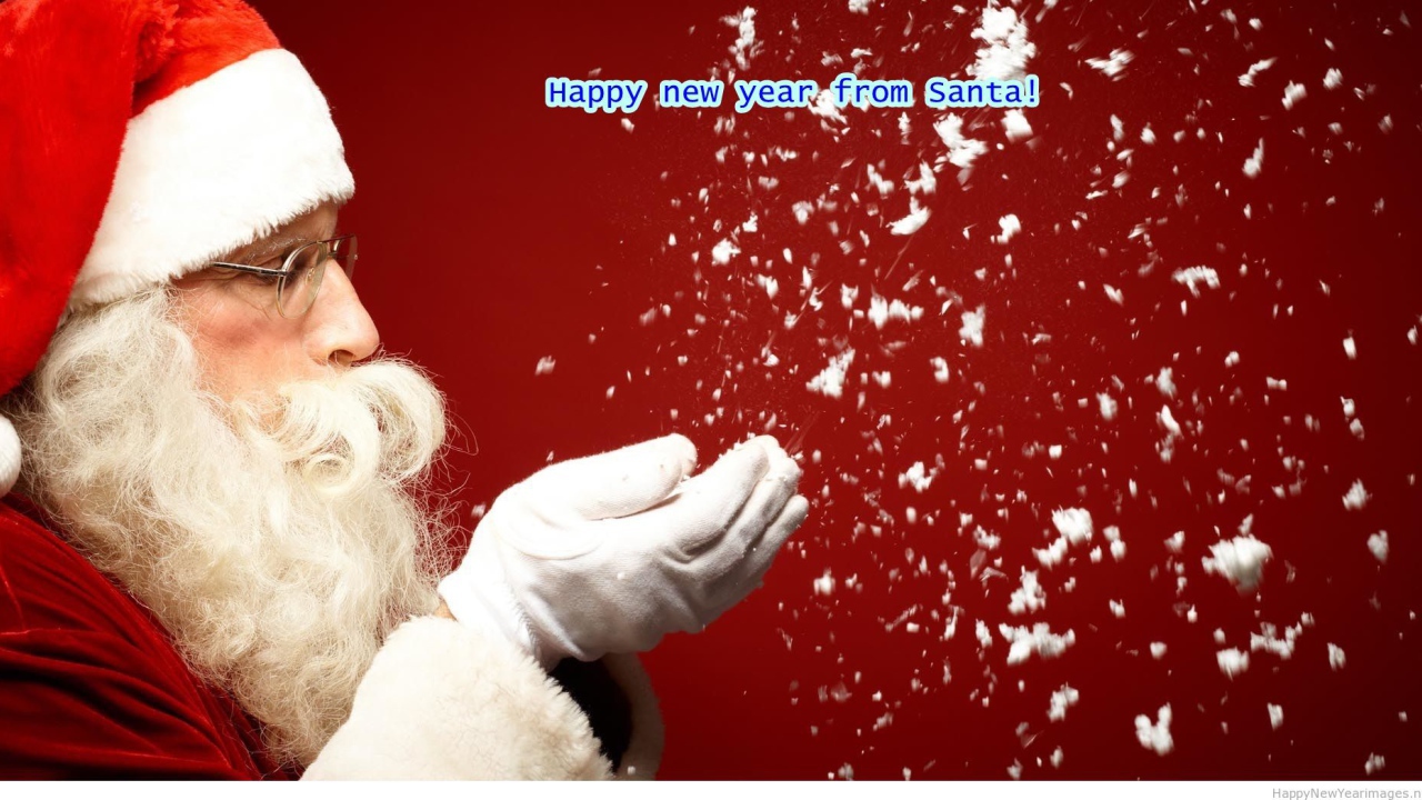 Санта желает Счастливого Нового года