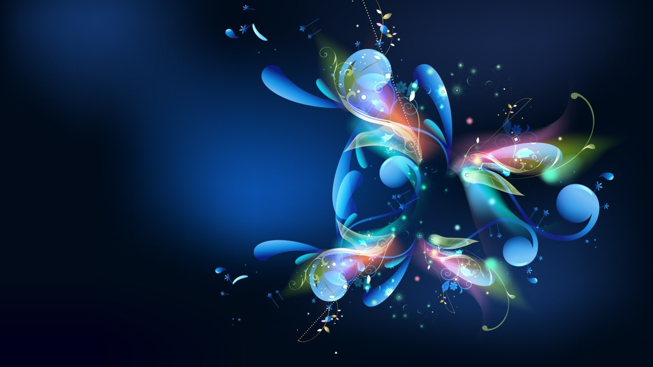 Абстрактный рисунок на синем фоне