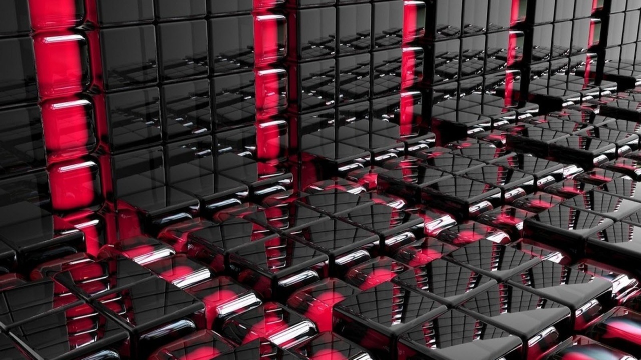 Абстракция из черных и розовых плиток