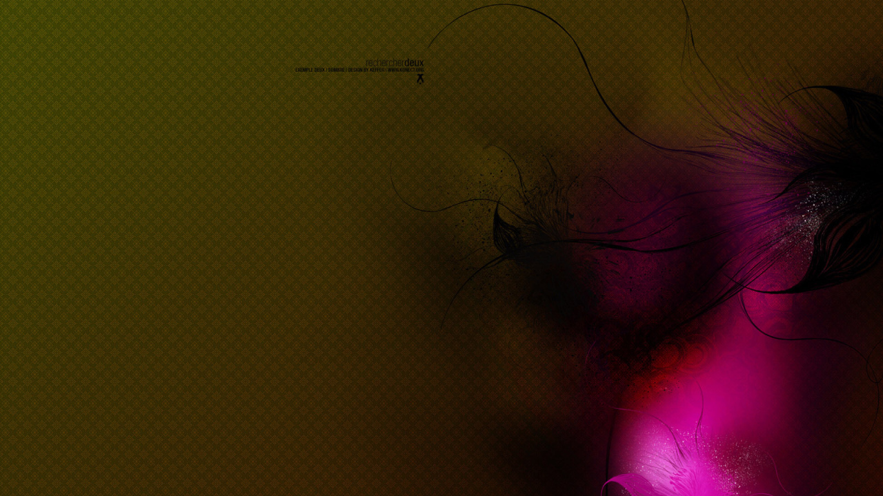 Черная и розовая пушинка