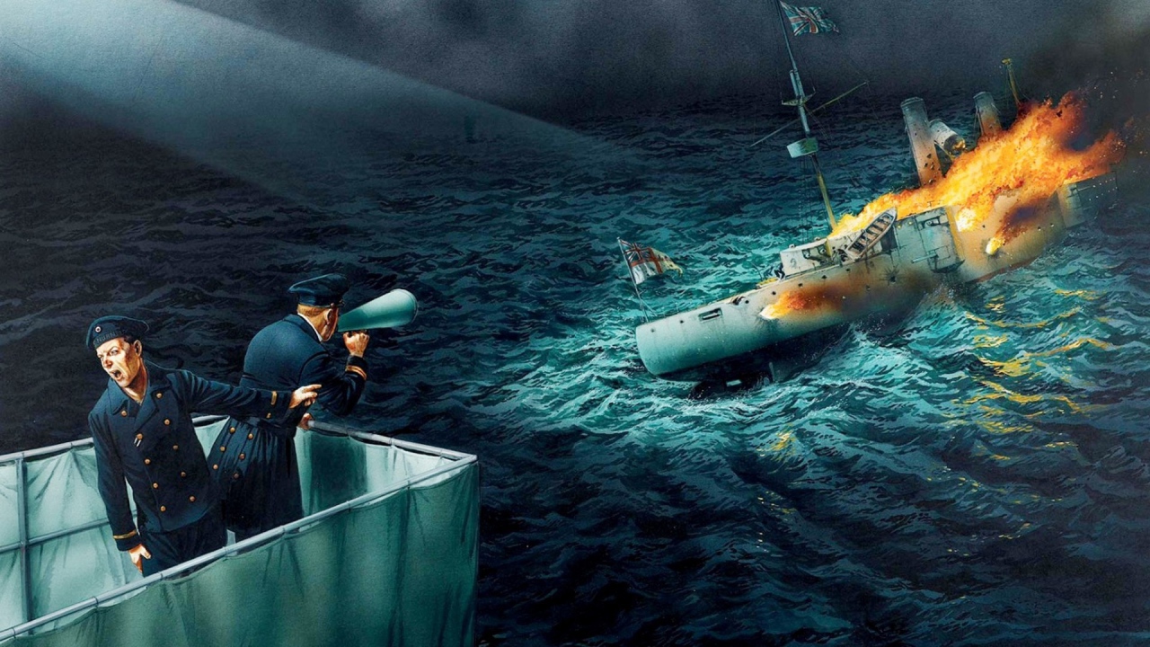 Tонущий корабль с флагом