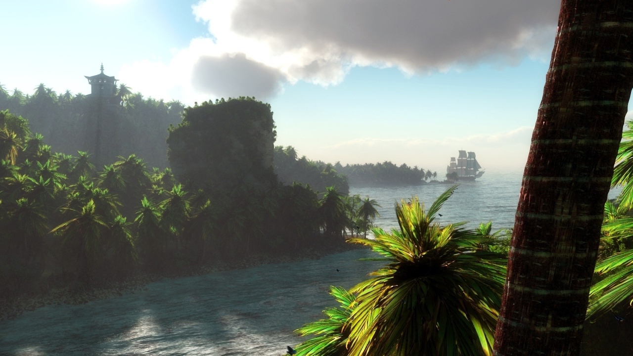 Корабль подходит к берегу