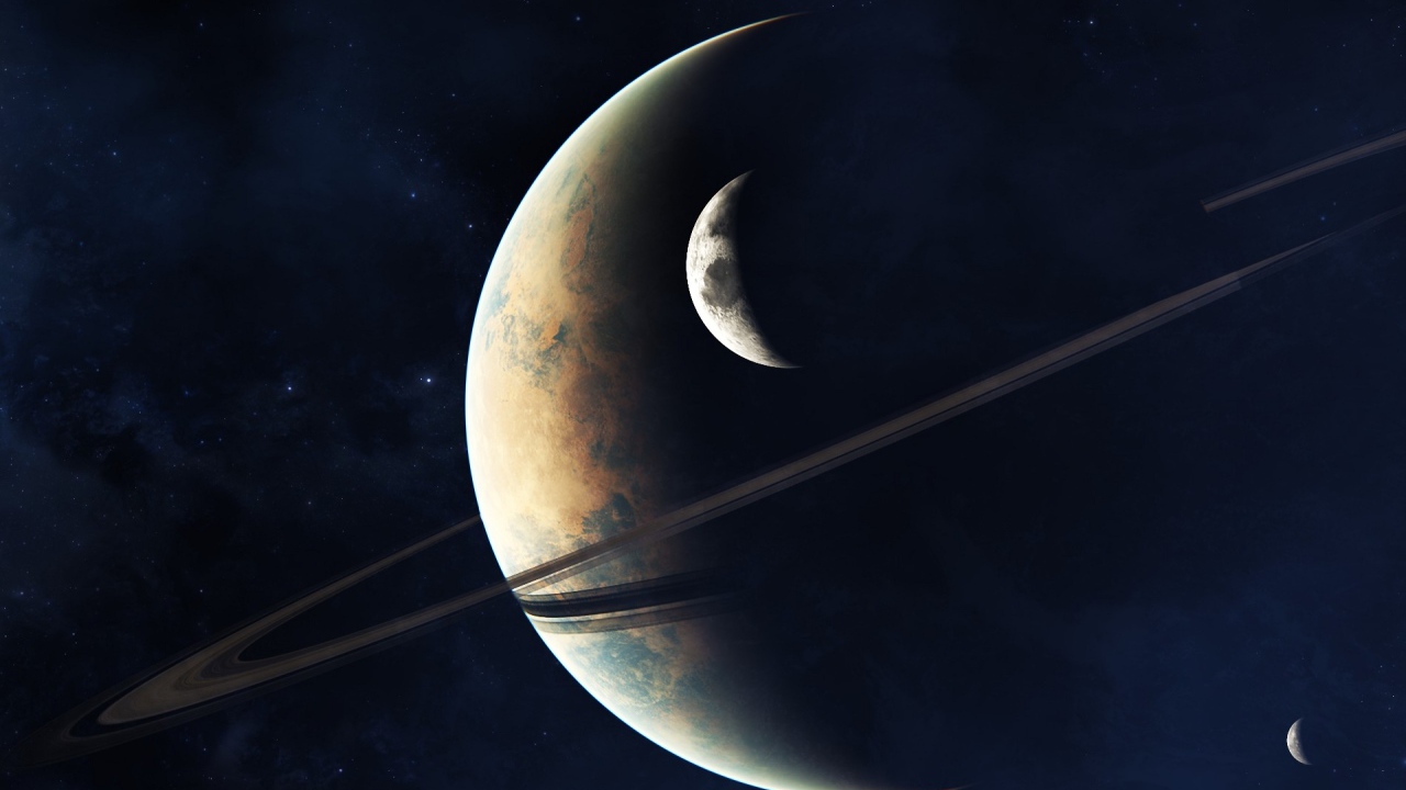 Гигантская планета со спутниками