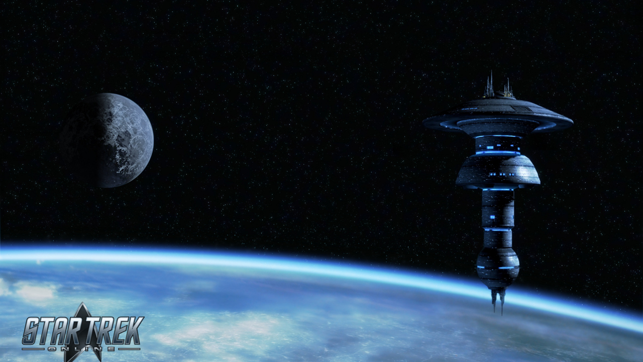 Космическая станция над планетой