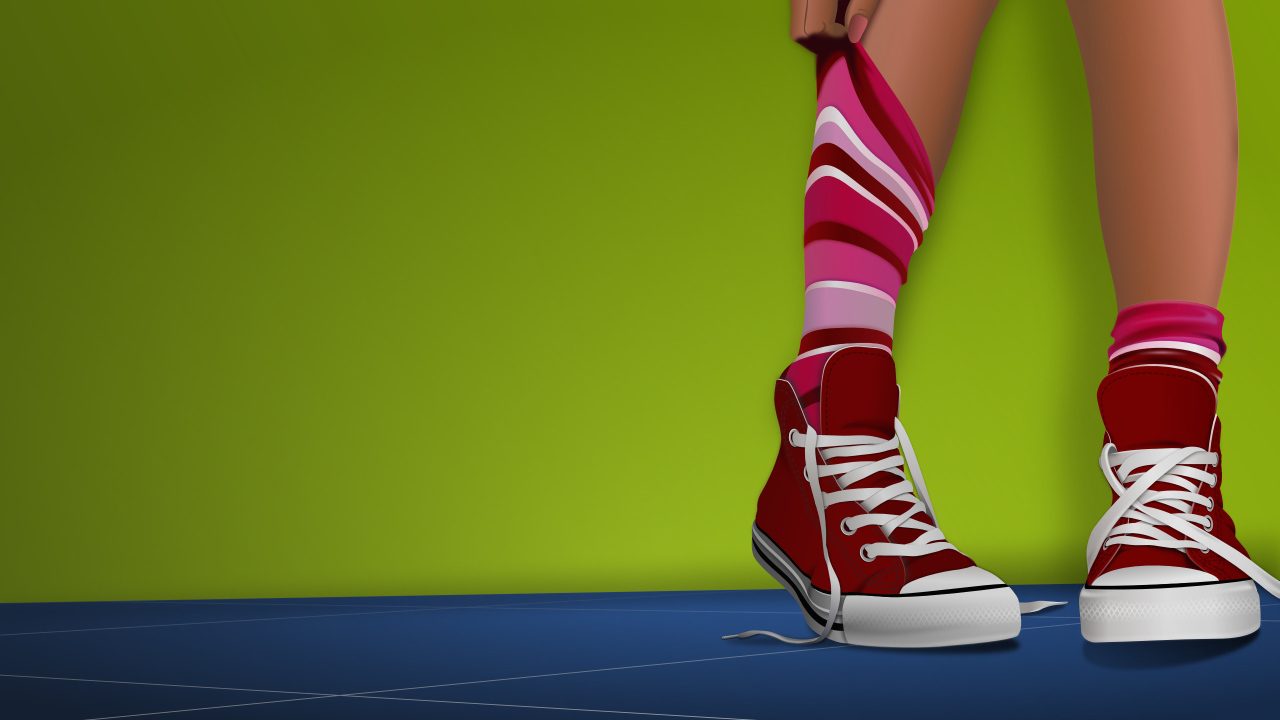 Милые красные кеды