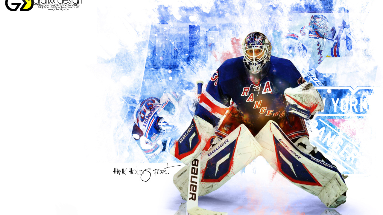 Хенрик Лундквист охраняет свой ворота