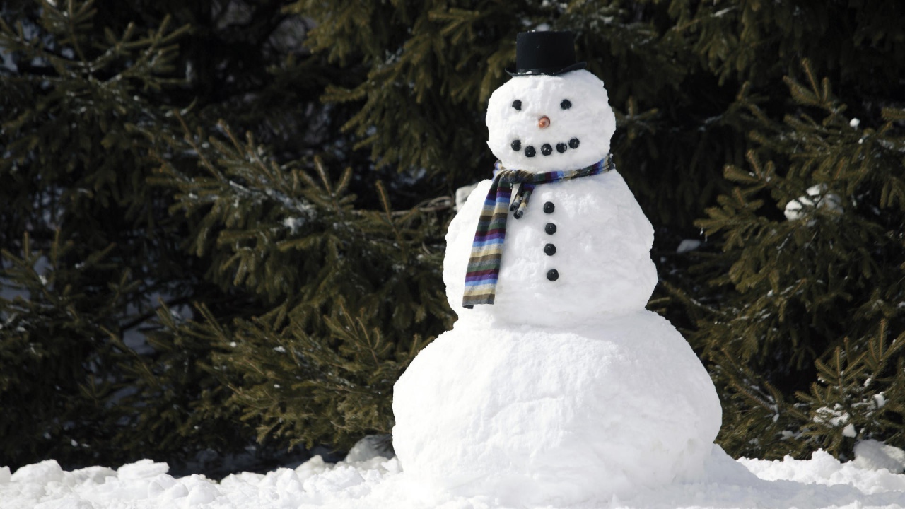 Снеговик с шарфом