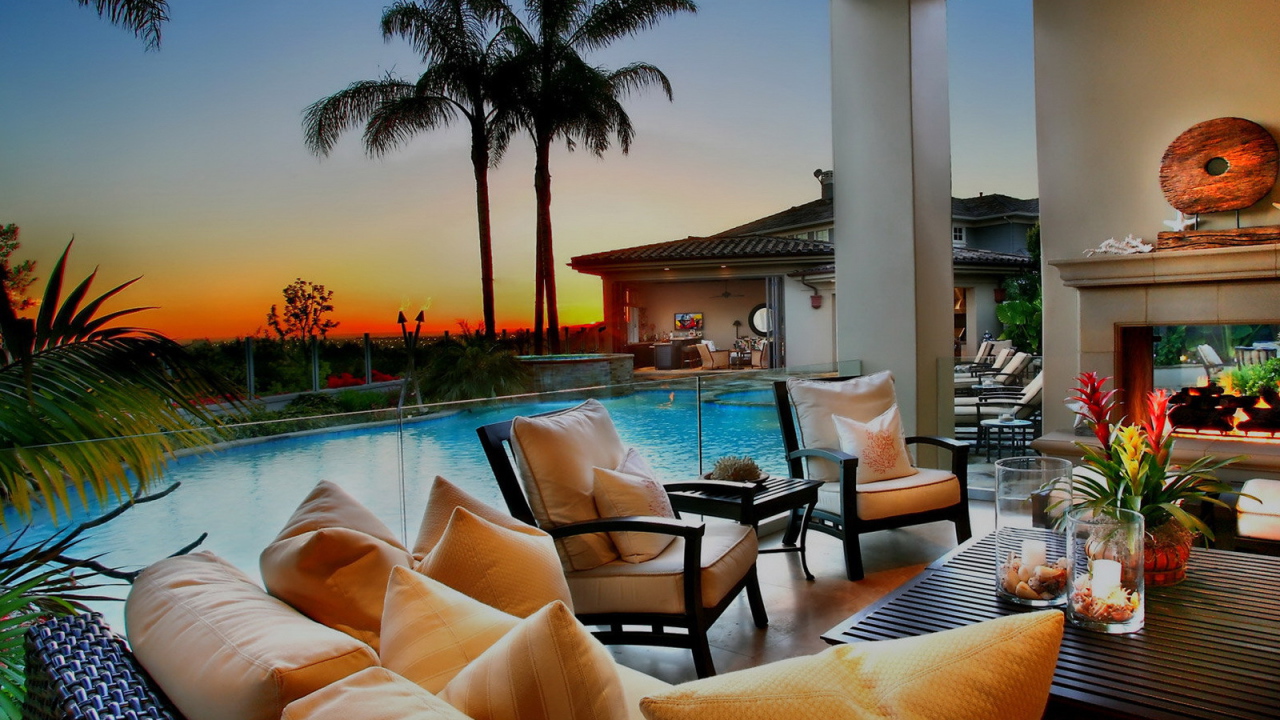 Вечер на курорте Бали