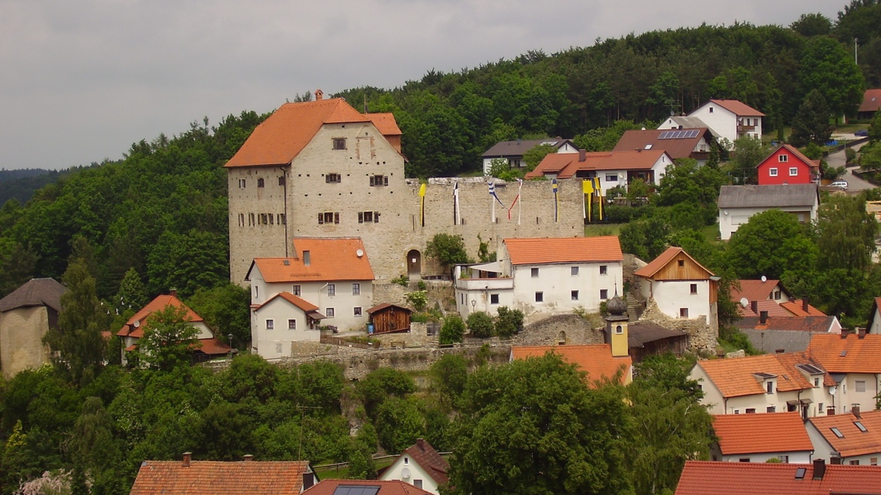 Замок в городе Лэнгенфельд, Австрия