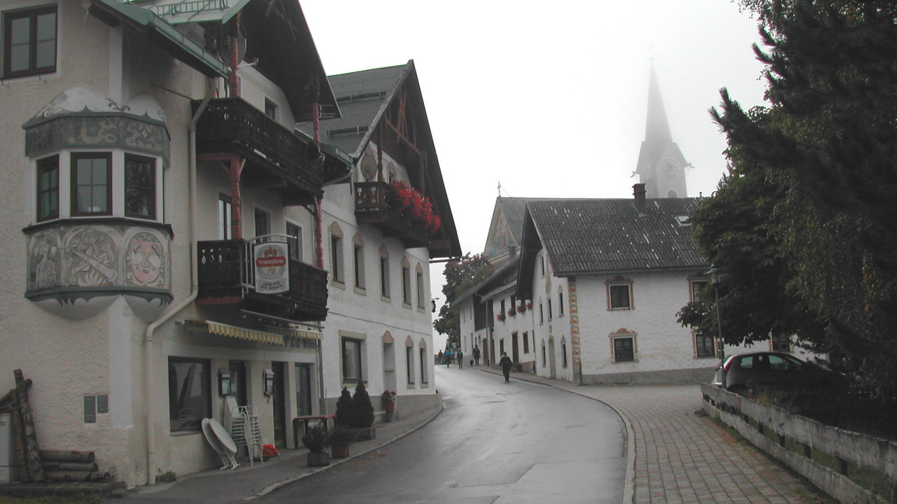 Городская улица на курорте Зеефельд, Австрия