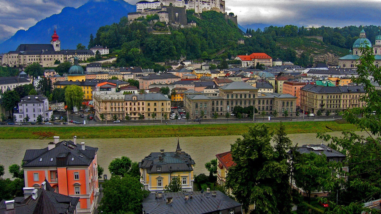 Крепость в городе  Зальцбург, Австрия