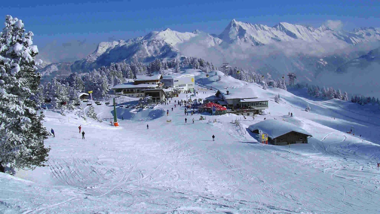 Лыжная трасса на горнолыжном курорте Майрхофен, Австрия