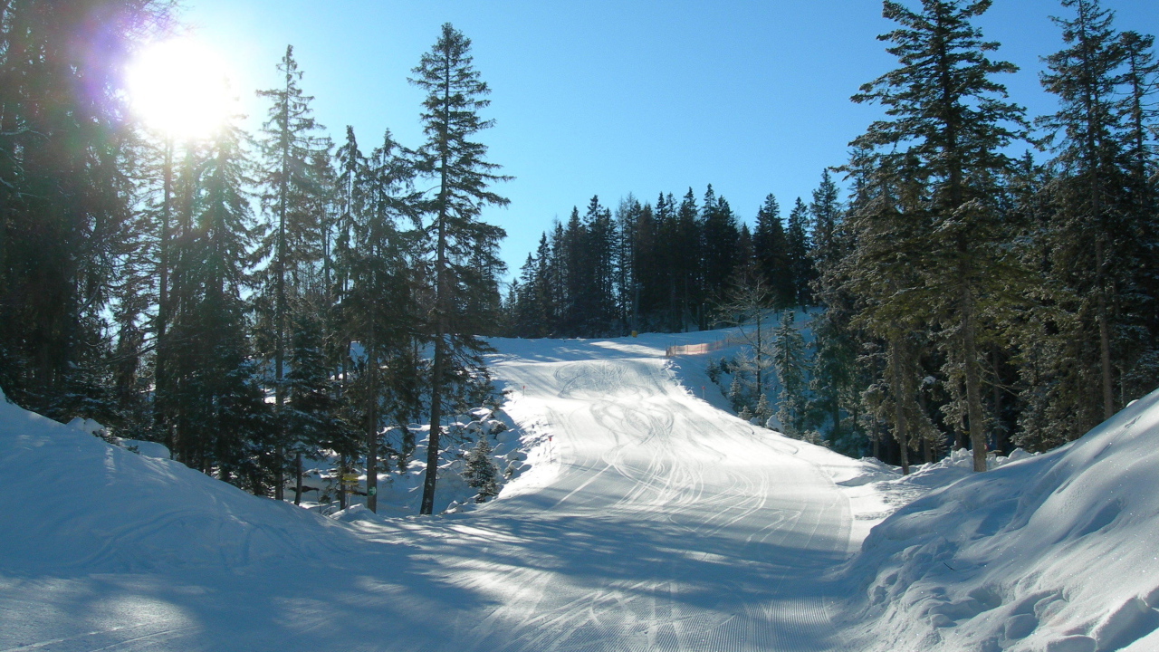 Лыжная трасса на курорте Зеефельд, Австрия