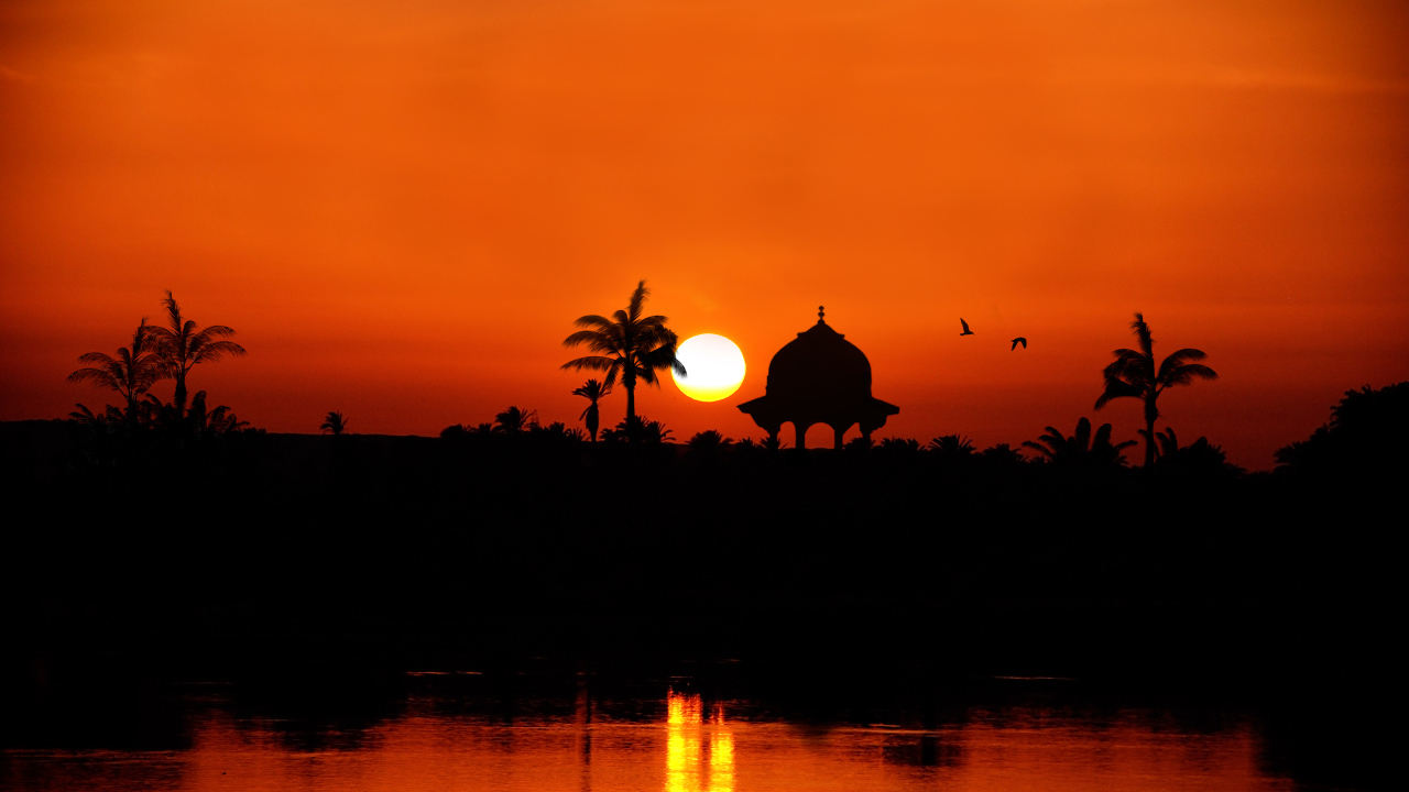 Закат на реке Нил, Египет