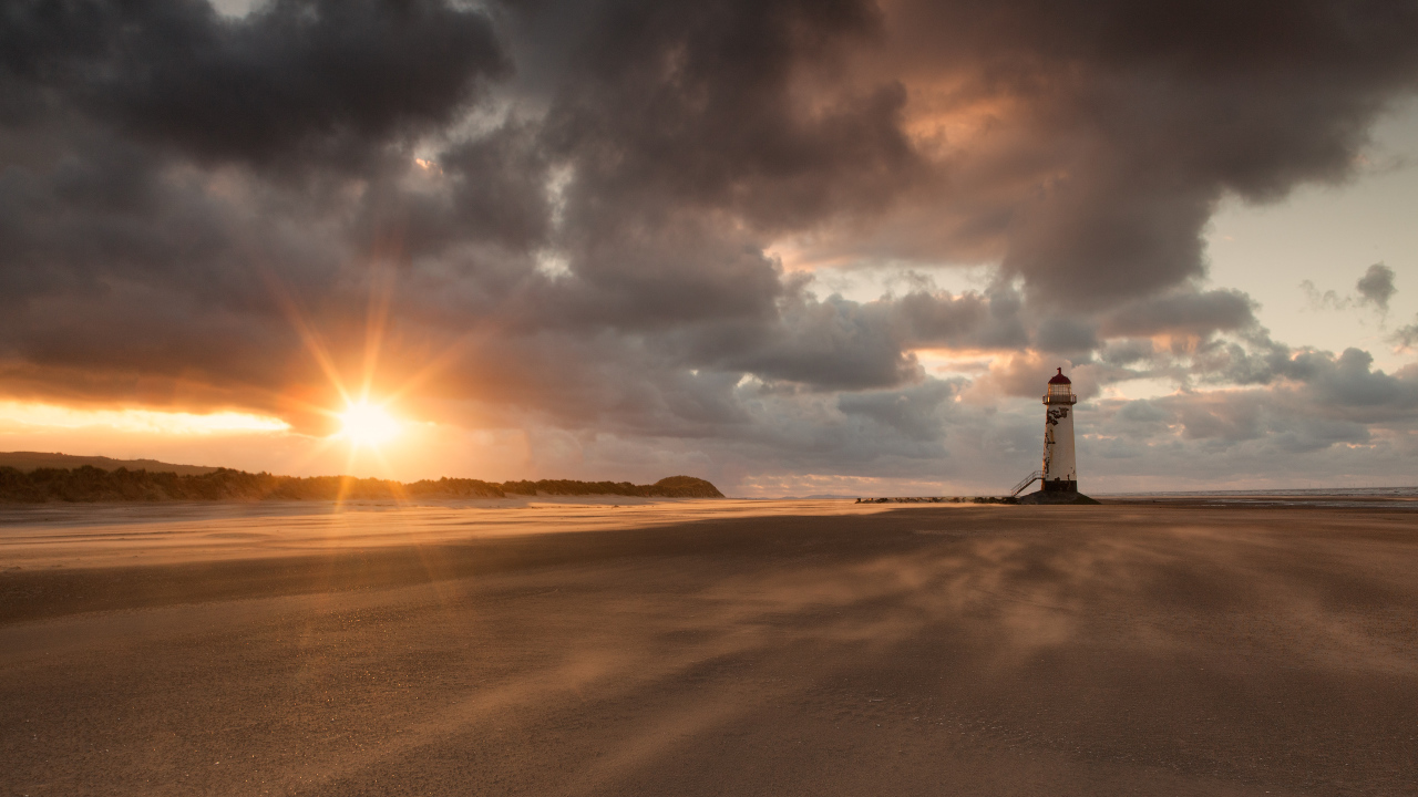 Lighthouse in Talacre, North Wales, UK