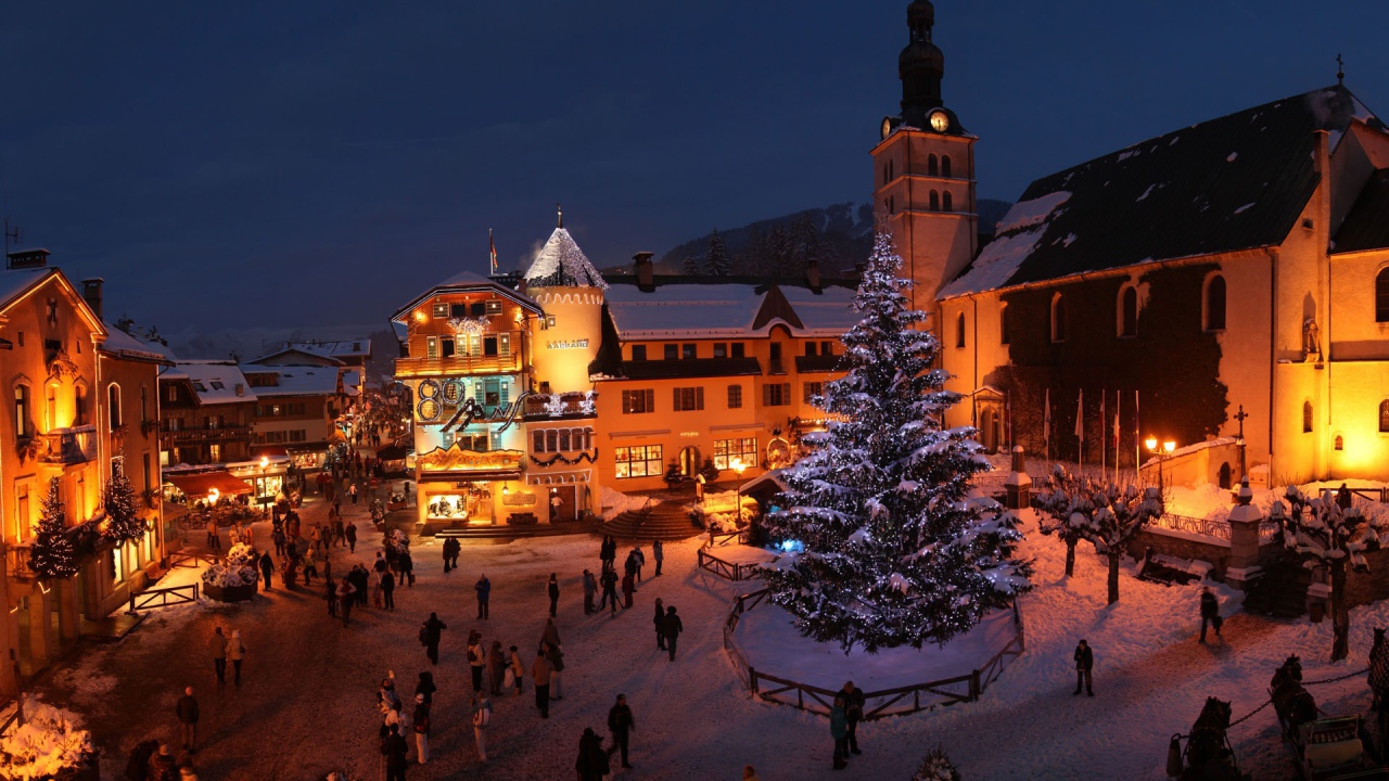 Рождество на горнолыжном курорте Межев, Франция