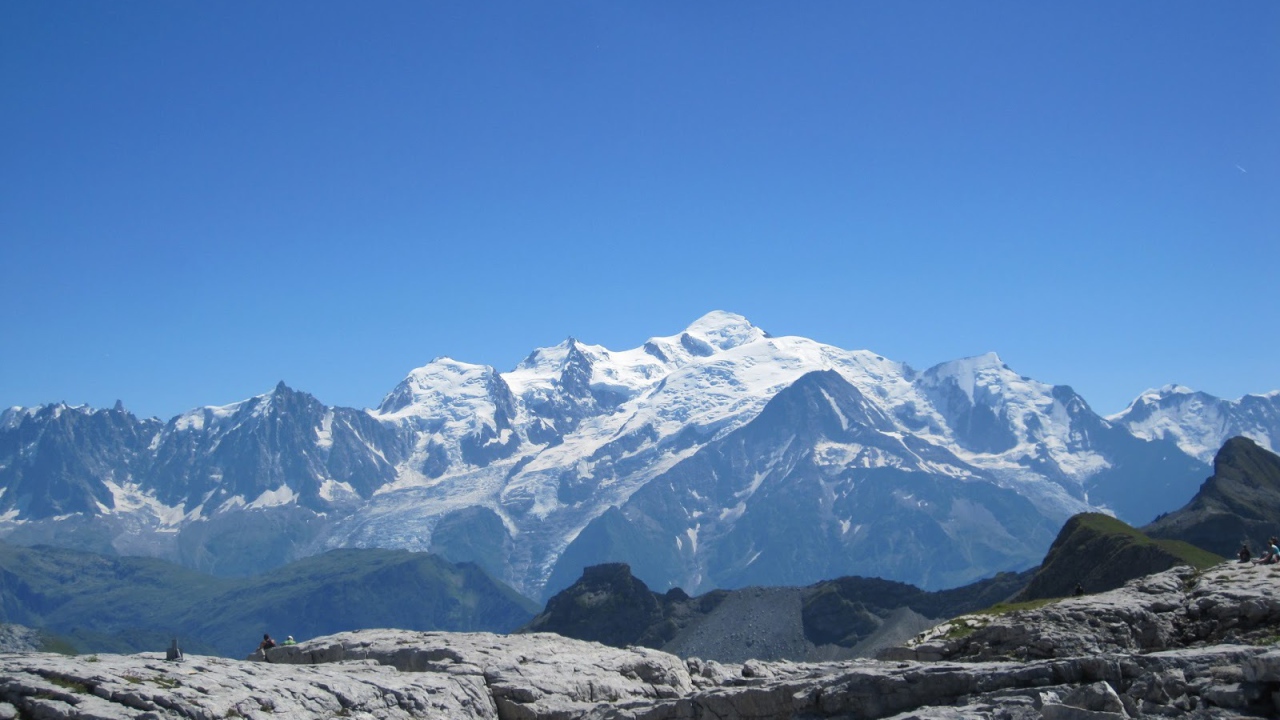 Горные вершины на горнолыжном курорте Самоен, Франция