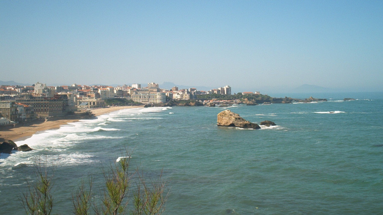 Панорама на курорте Биарриц, Франция