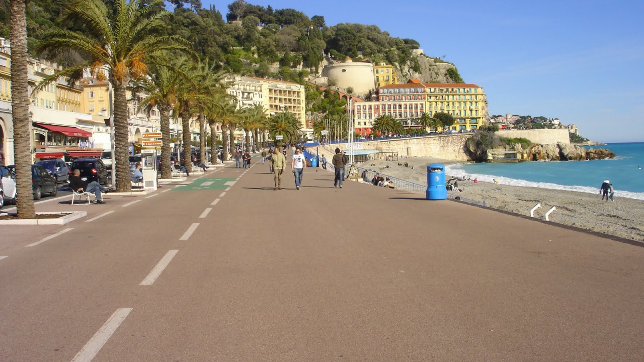 Набережная в городе Ницца, Франция