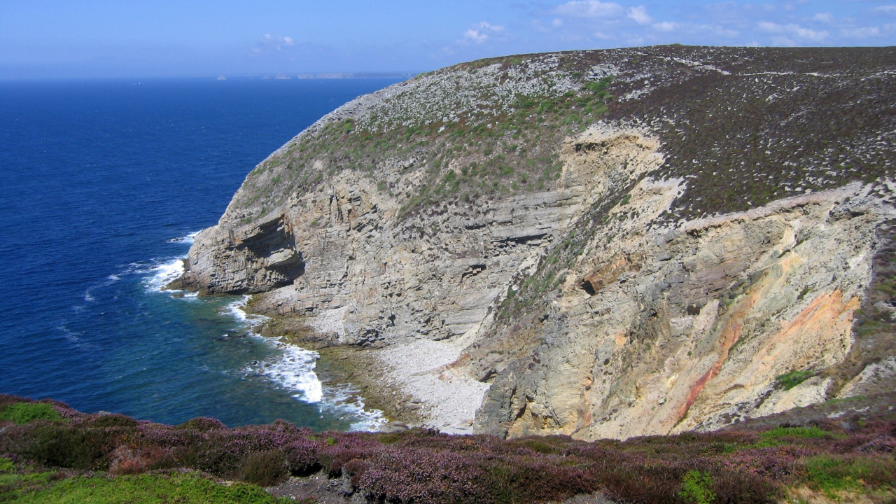 Побережье моря в Бретань, Франция