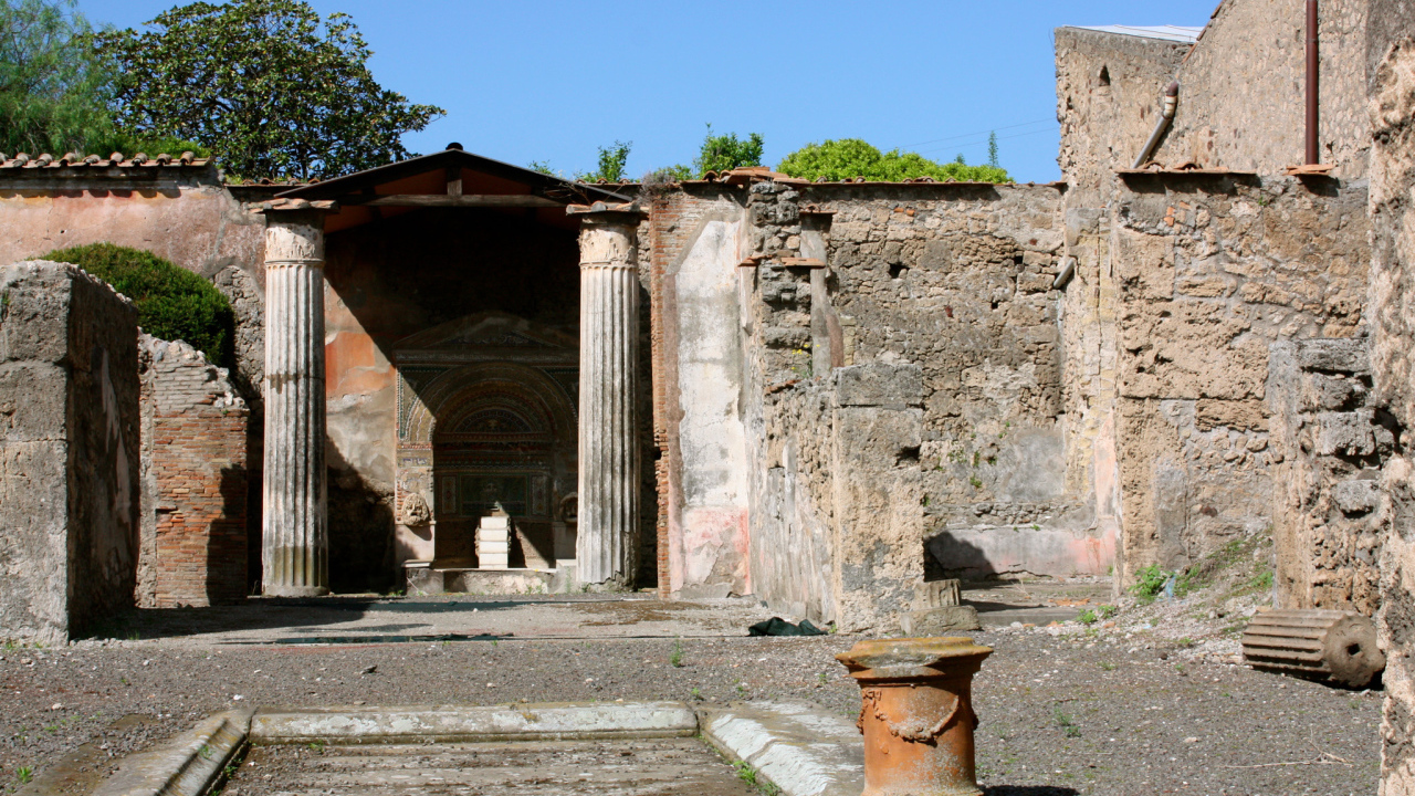 Древняя вилла в Помпеях, Италия